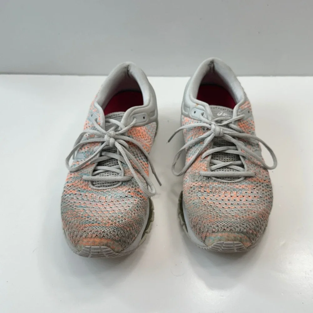 Asics Gel-Quantum 360 Knit Running Shoes Athletic Gym Gray Orange Women's Size 9
